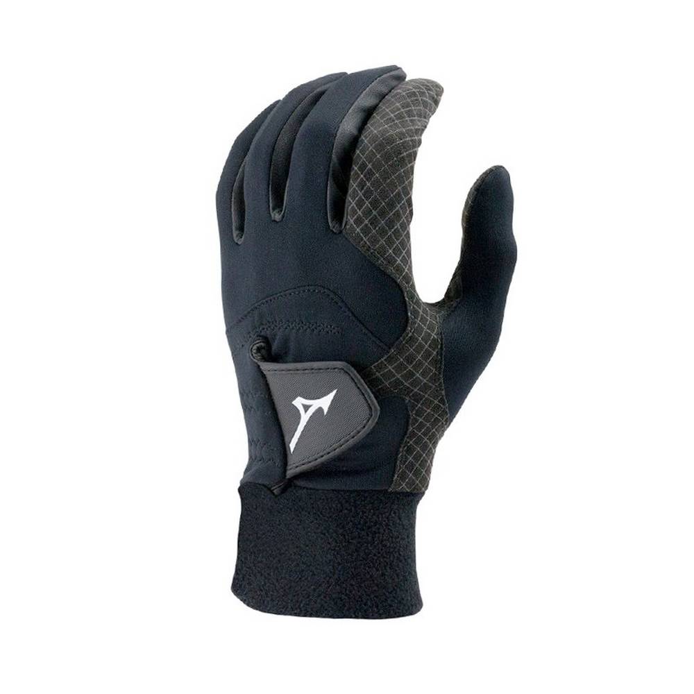 Panske Rukavice Mizuno ThermaGrip - Pair Golf Čierne Vypredaj RJIE54028